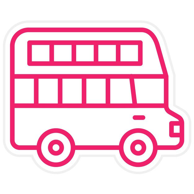 Diseño vectorial Estilo de icono de dos pisos