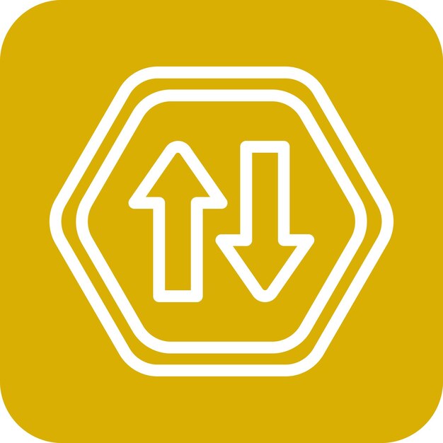 Diseño vectorial de estilo de icono de dos vías