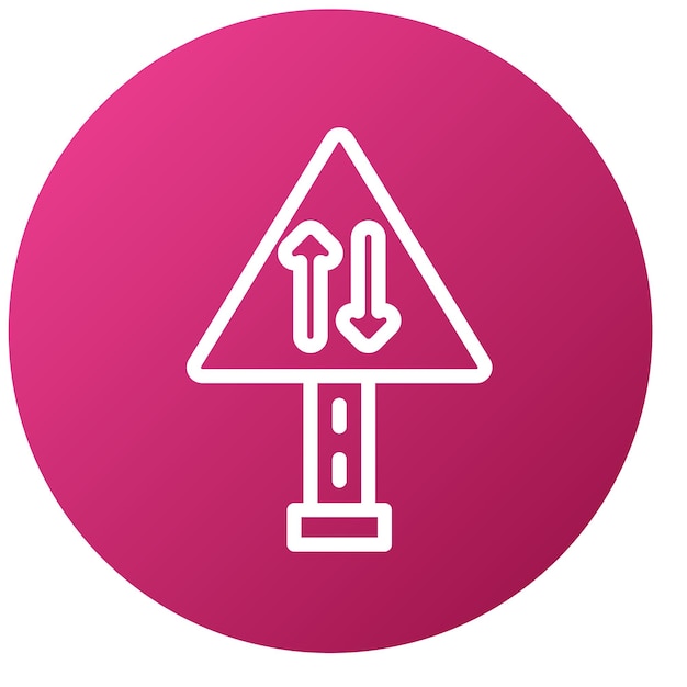 Diseño vectorial de estilo de icono de dos vías