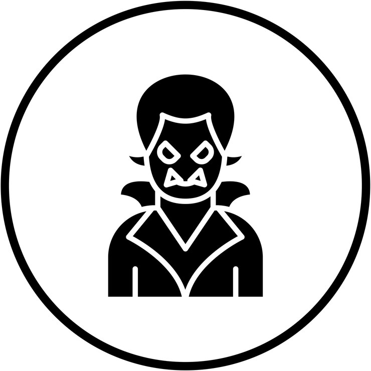Vector diseño vectorial estilo del icono de drácula