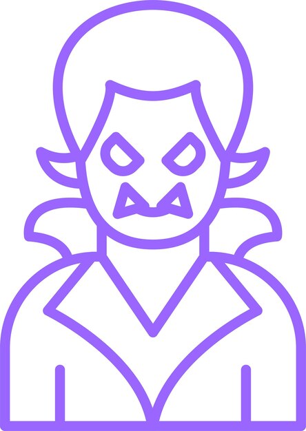 Diseño vectorial Estilo del icono de Drácula