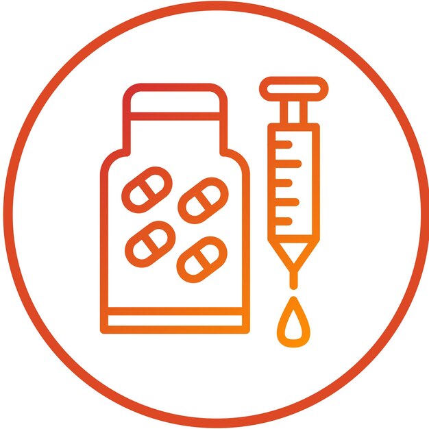 Diseño vectorial Estilo del icono de la droga