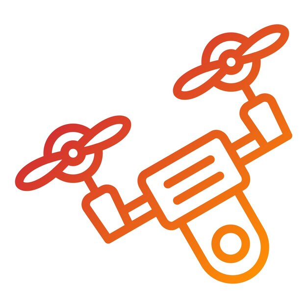 Diseño vectorial Estilo del icono del dron volador