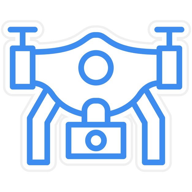 Diseño vectorial Estilo del icono del dron