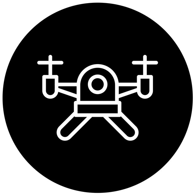 Diseño vectorial estilo del icono del dron