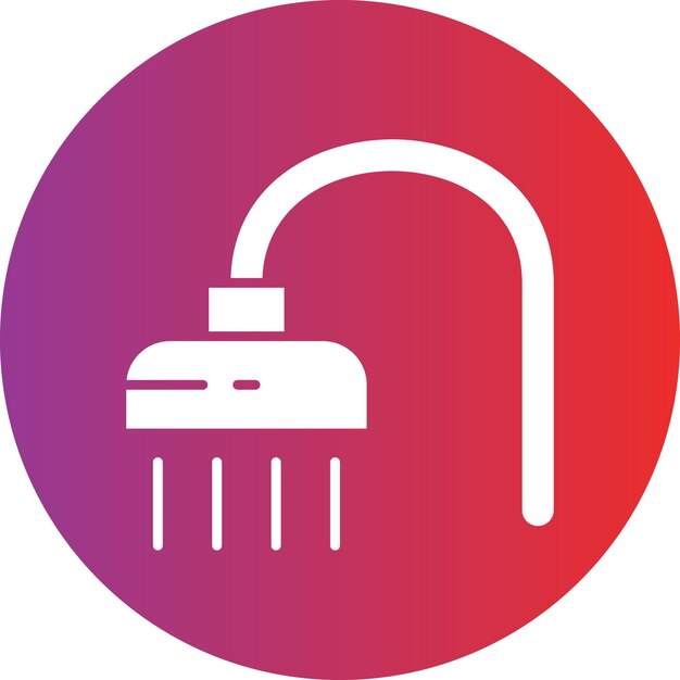 Diseño vectorial Estilo del icono de la ducha