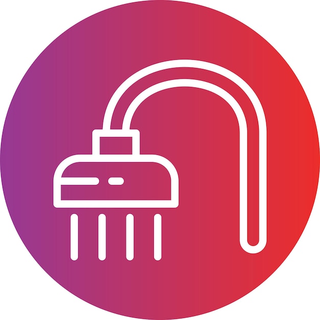 Diseño vectorial Estilo del icono de la ducha