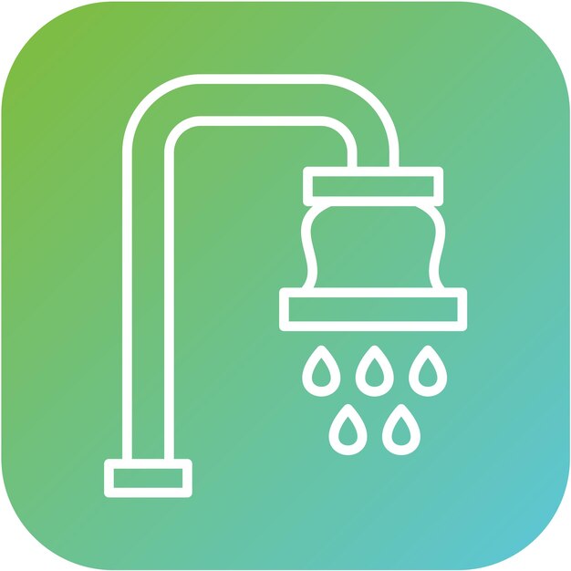 Diseño vectorial Estilo del icono de la ducha