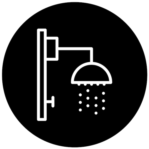 Diseño vectorial Estilo del icono de la ducha