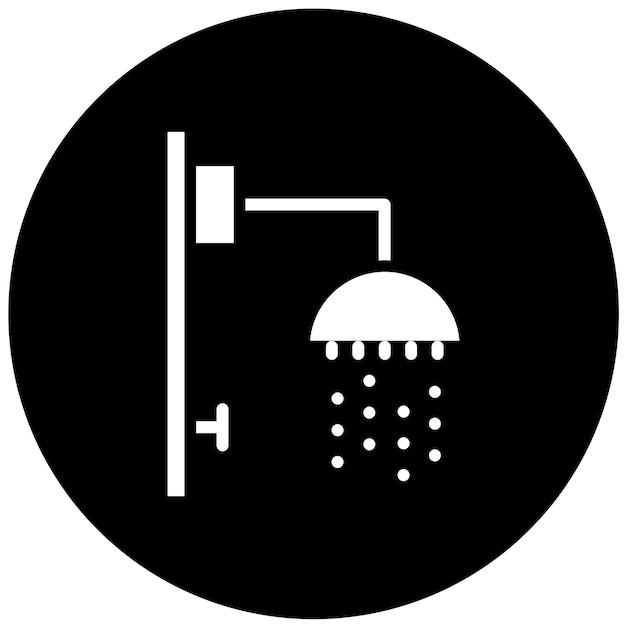 Diseño vectorial Estilo del icono de la ducha