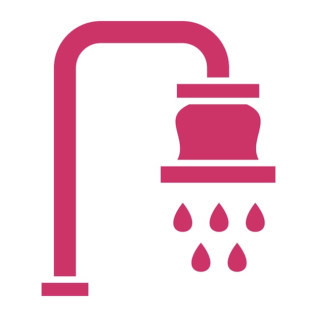 Diseño vectorial Estilo del icono de la ducha