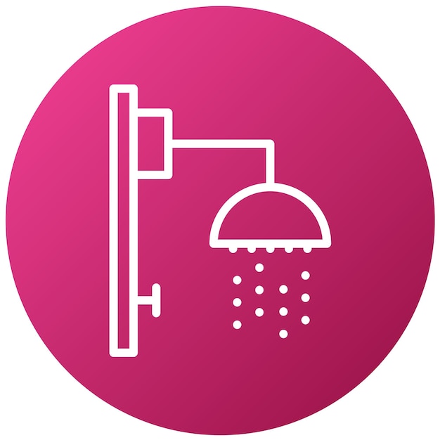 Diseño vectorial Estilo del icono de la ducha