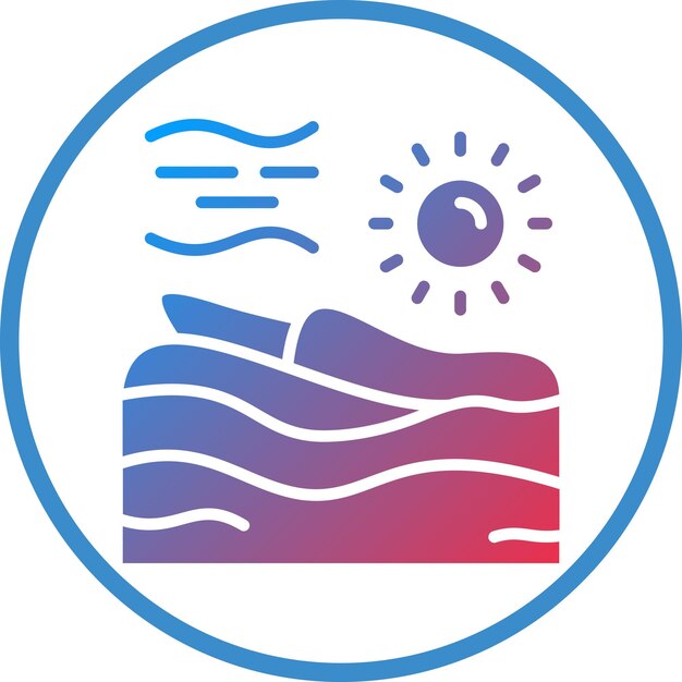 Diseño vectorial Estilo del icono de la duna