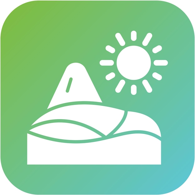 Diseño vectorial Estilo del icono de la duna