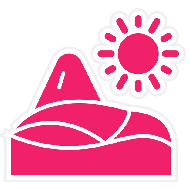 Diseño vectorial Estilo del icono de la duna