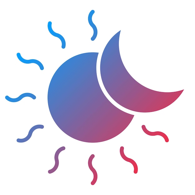 Diseño vectorial Estilo del icono del eclipse