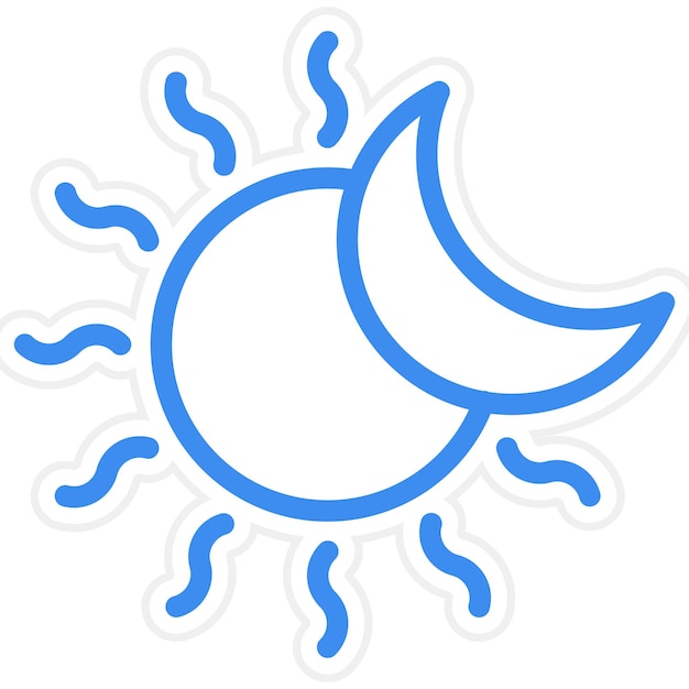 Diseño vectorial Estilo del icono del eclipse