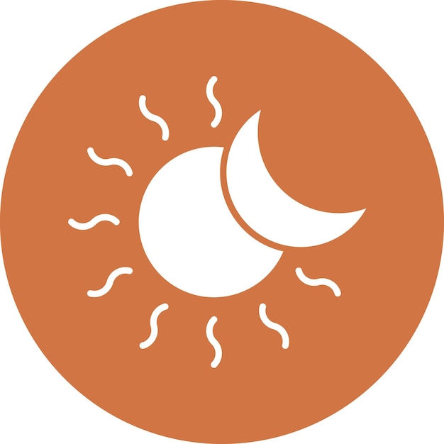 Diseño vectorial Estilo del icono del eclipse