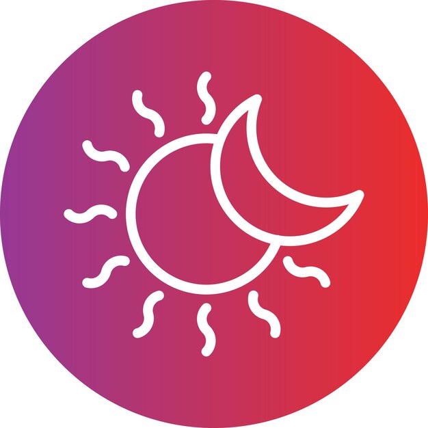 Diseño vectorial Estilo del icono del eclipse