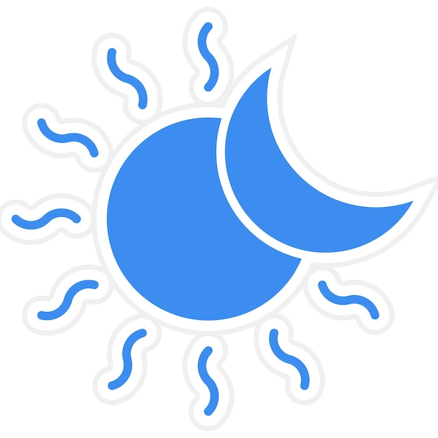 Diseño vectorial Estilo del icono del eclipse