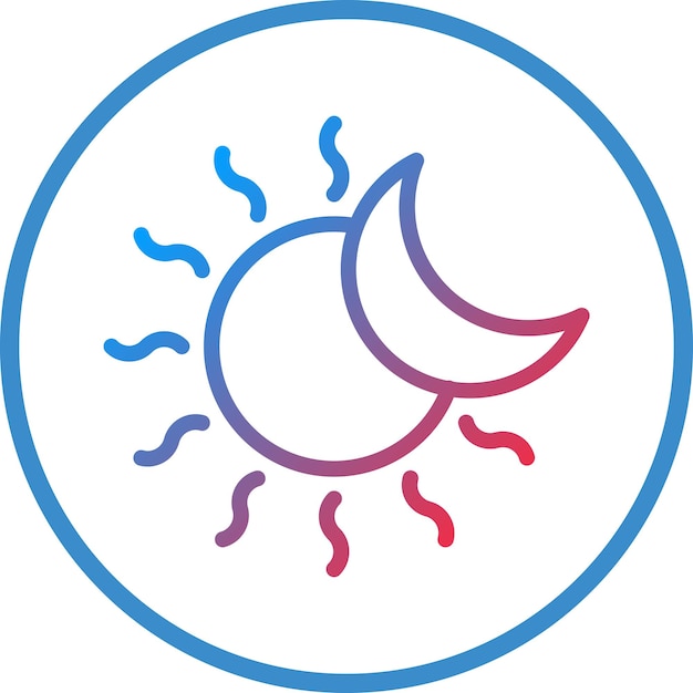Diseño vectorial Estilo del icono del eclipse