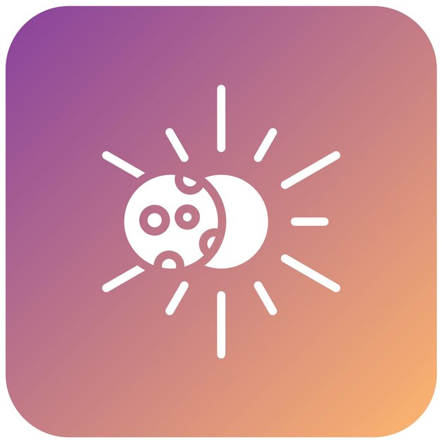 Diseño vectorial Estilo del icono del eclipse
