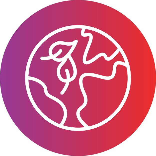 Diseño vectorial Estilo del icono Eco Earth