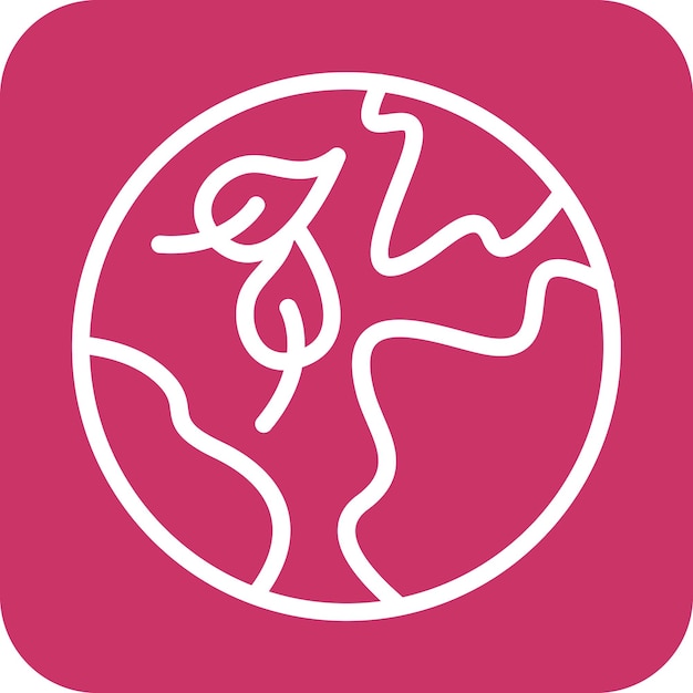 Diseño vectorial Estilo del icono Eco Earth