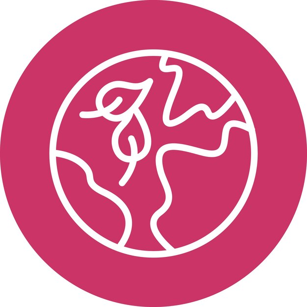 Diseño vectorial Estilo del icono Eco Earth