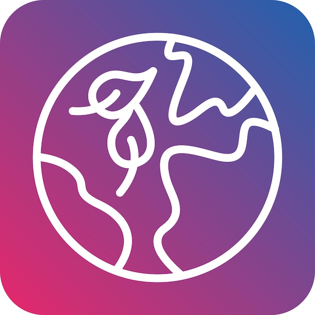Diseño vectorial Estilo del icono Eco Earth