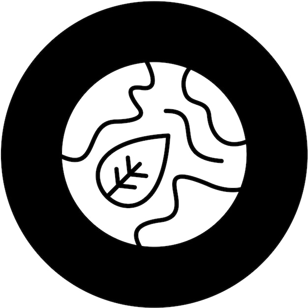 Diseño vectorial Estilo del icono Eco Earth