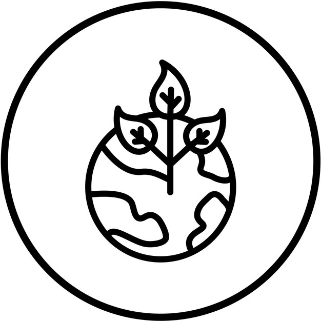 Diseño vectorial Estilo de icono ecológico