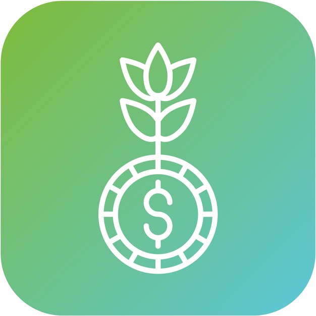 Diseño vectorial Estilo del icono de la economía verde
