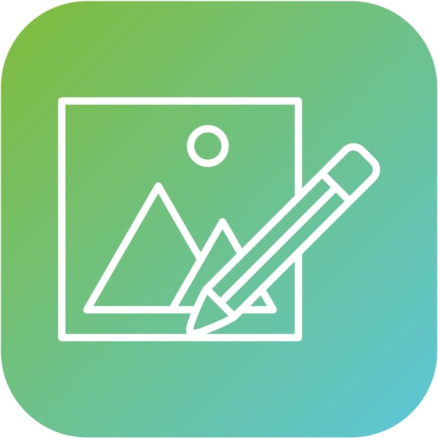 Diseño vectorial Estilo de icono de edición de fotos