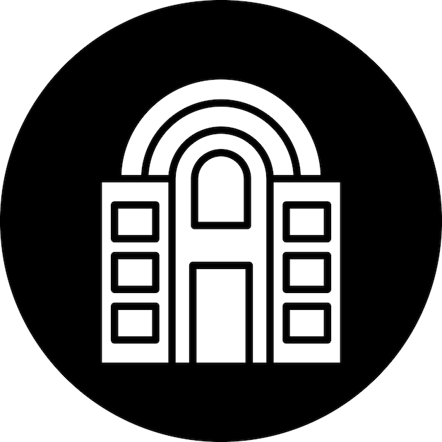 Diseño vectorial Estilo de icono de edificio antiguo