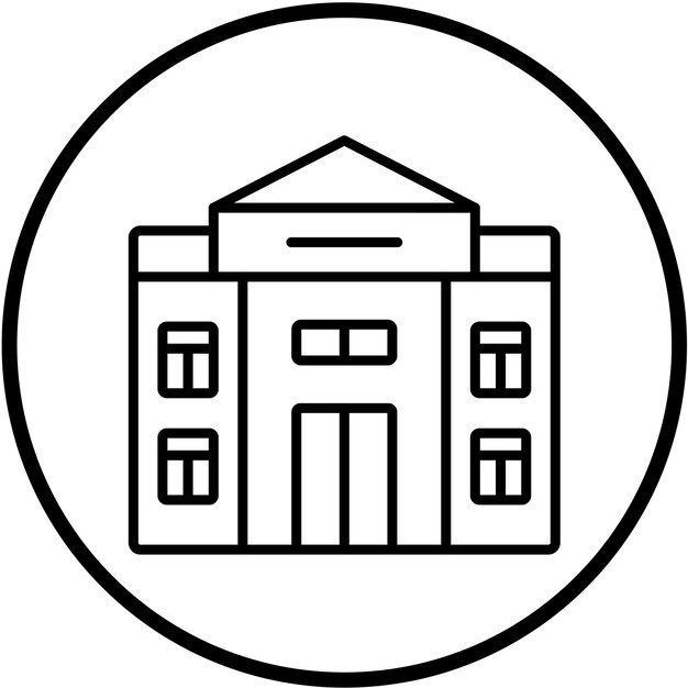 Diseño vectorial Estilo de icono de edificio antiguo