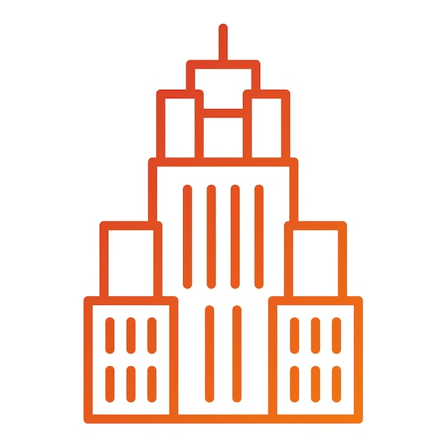 Vector diseño vectorial estilo icono del edificio empire state