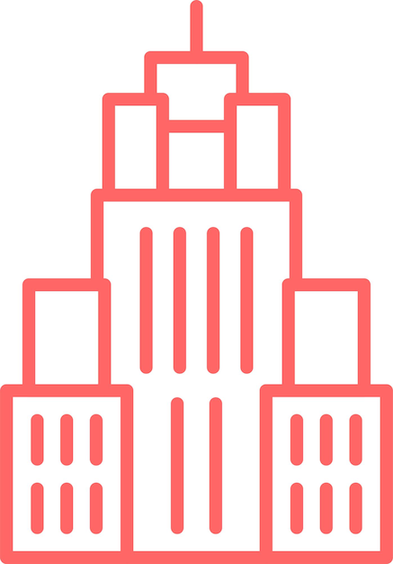 Diseño vectorial estilo icono del edificio Empire State