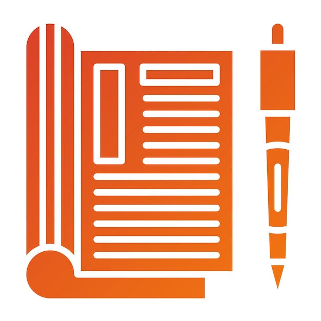 Diseño vectorial Estilo del icono editorial