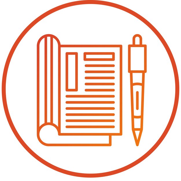 Diseño vectorial Estilo del icono editorial