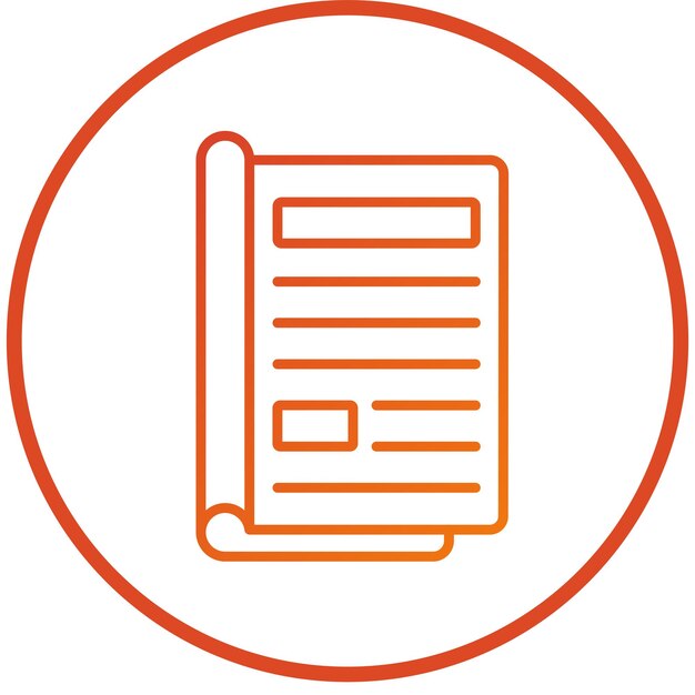 Diseño vectorial Estilo del icono editorial