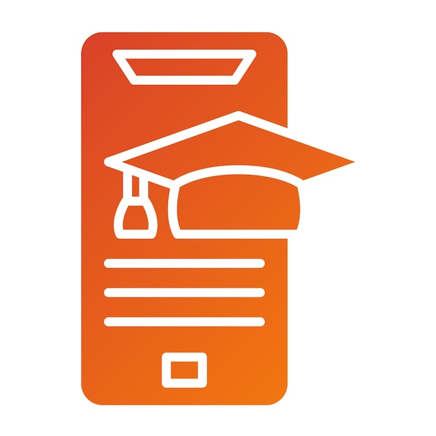 Diseño vectorial Estilo de icono de educación en línea