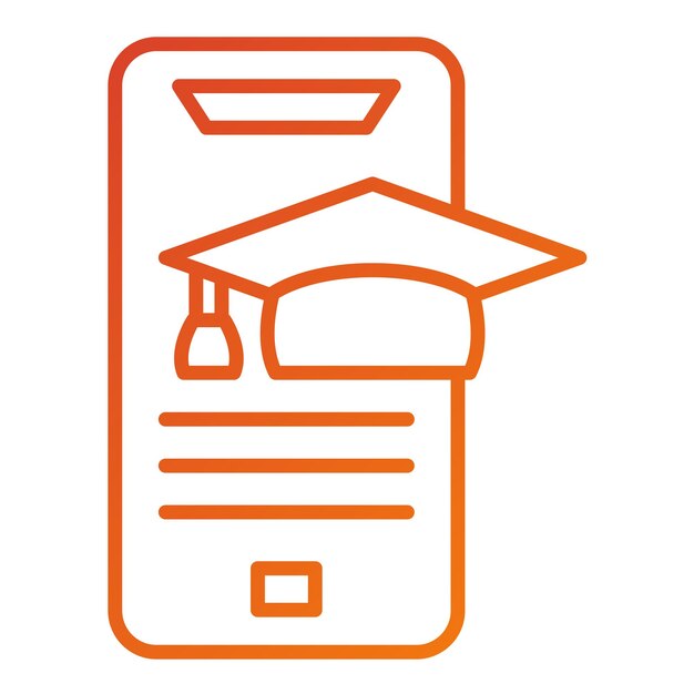 Diseño vectorial Estilo de icono de educación en línea