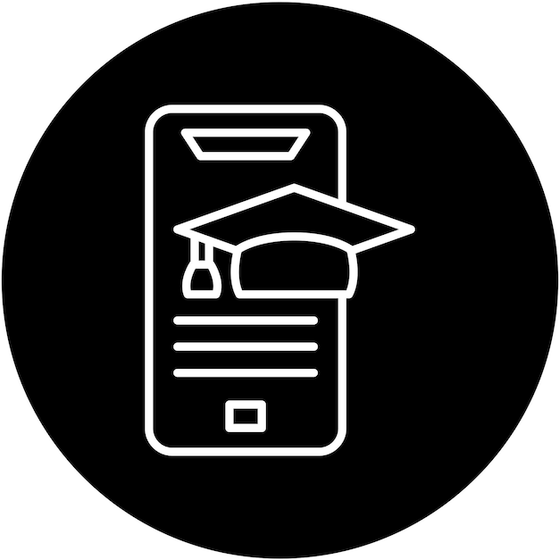 Diseño vectorial Estilo de icono de educación en línea