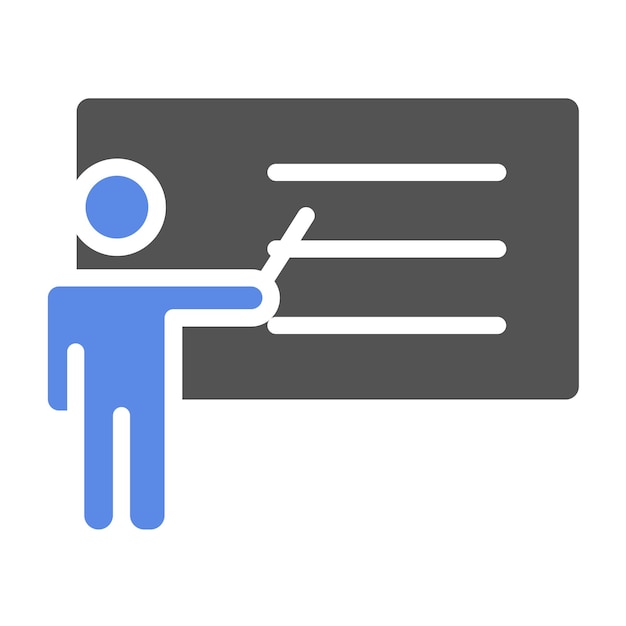 Diseño vectorial Estilo de icono de educación del maestro