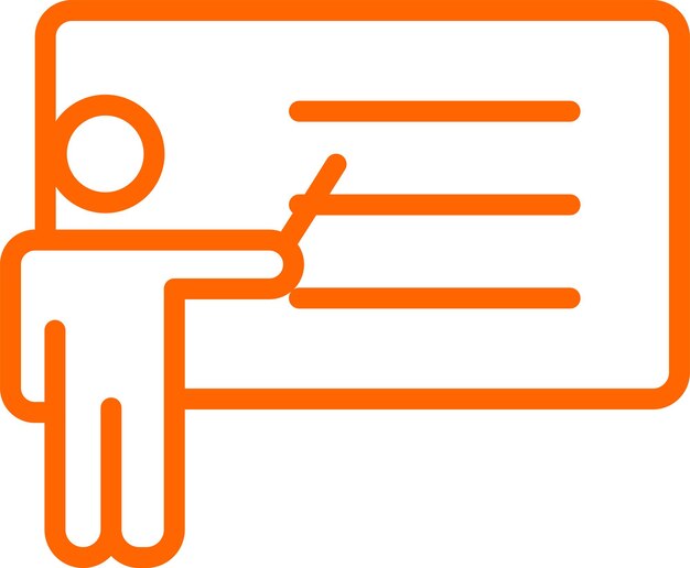 Diseño vectorial Estilo de icono de educación del maestro