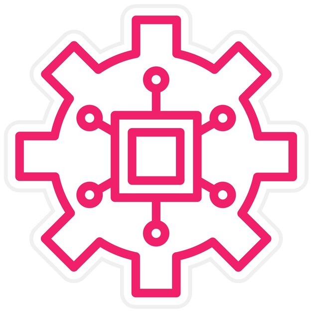 Diseño vectorial de estilo de icono de educación STEM