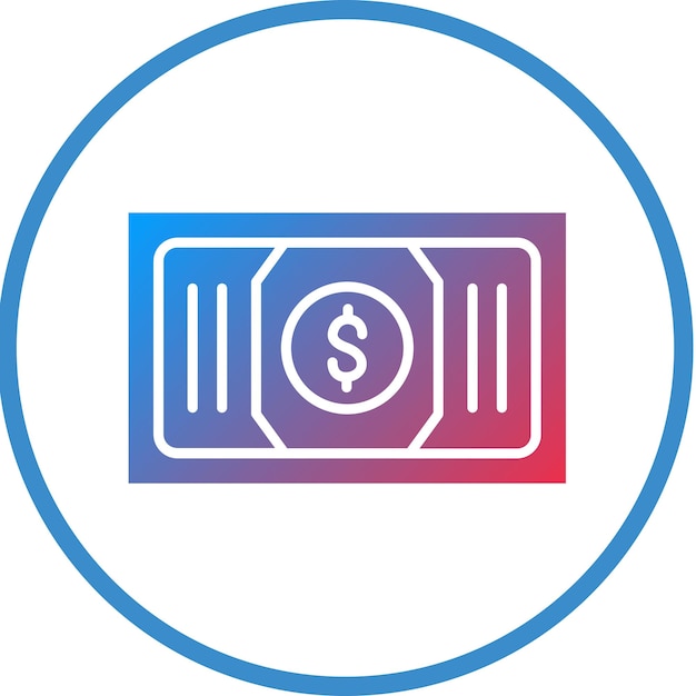 Diseño vectorial Estilo del icono de efectivo