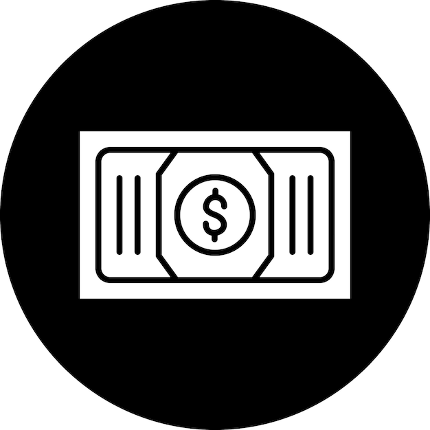 Diseño vectorial Estilo del icono de efectivo