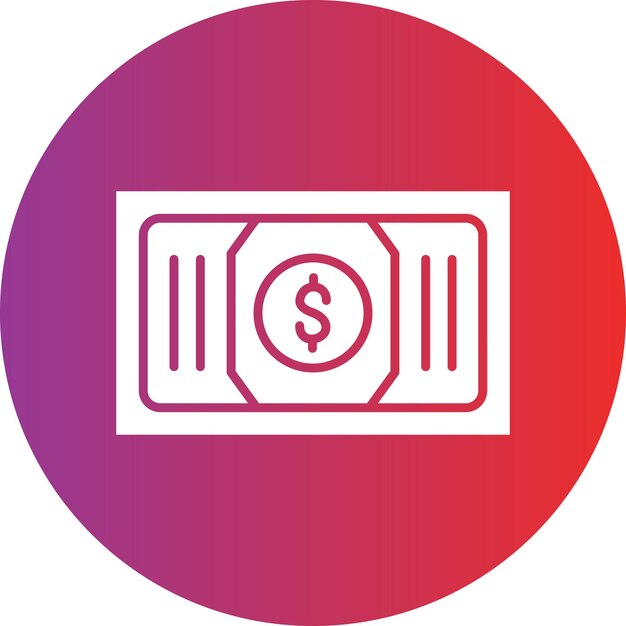 Diseño vectorial Estilo del icono de efectivo